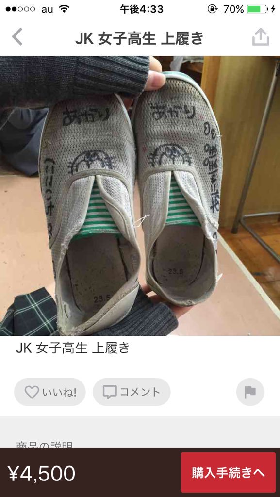 JK 女子高生 上履き 画像