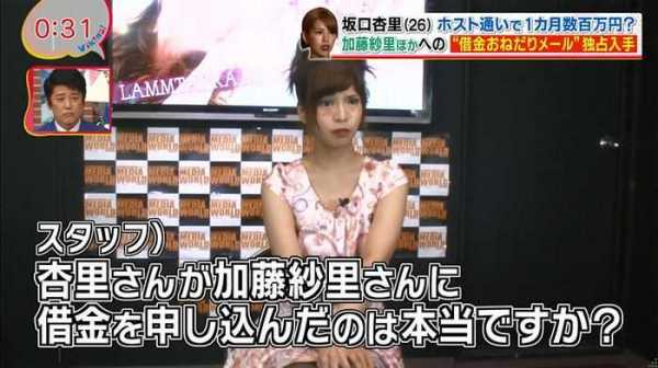 坂口杏里の借金疑惑１