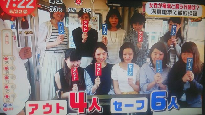 女性が痴漢と疑う行動