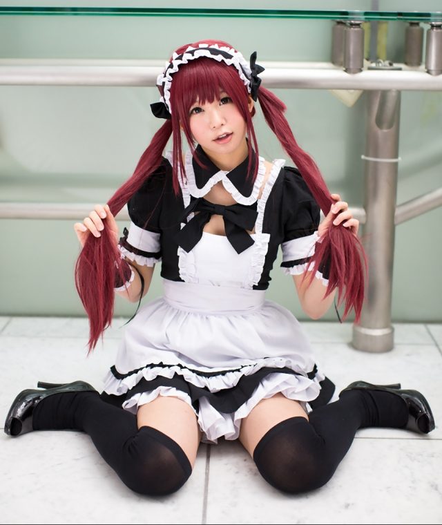 五木あきら メイドコスプレ