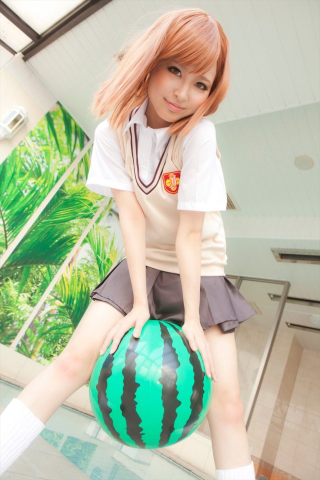 コスプレイヤー なーさん 透けたパンツがエロい 『とある科学の超電磁砲』 御坂美琴の制服コスプレ画像