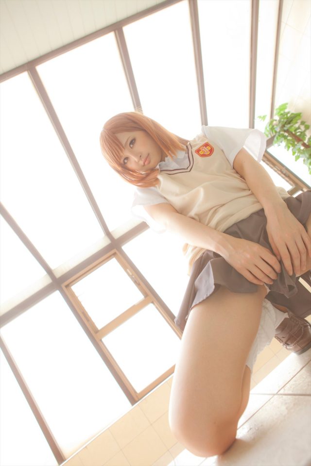 コスプレイヤー なーさん 透けたパンツがエロい 『とある科学の超電磁砲』 御坂美琴の制服コスプレ画像