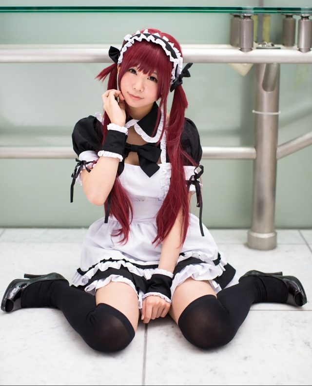 五木あきら メイドコスプレ