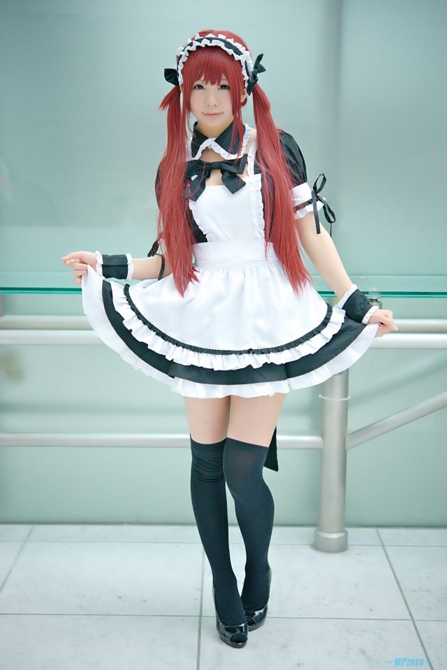 五木あきら メイドコスプレ画像