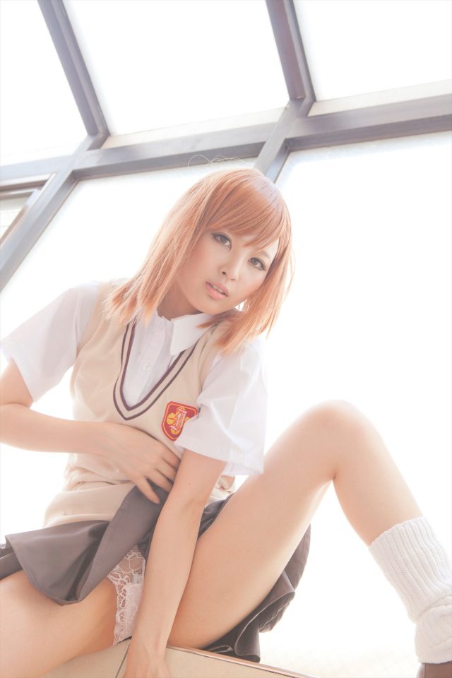 コスプレイヤー なーさん 透けたパンツがエロい 『とある科学の超電磁砲』 御坂美琴の制服コスプレ画像