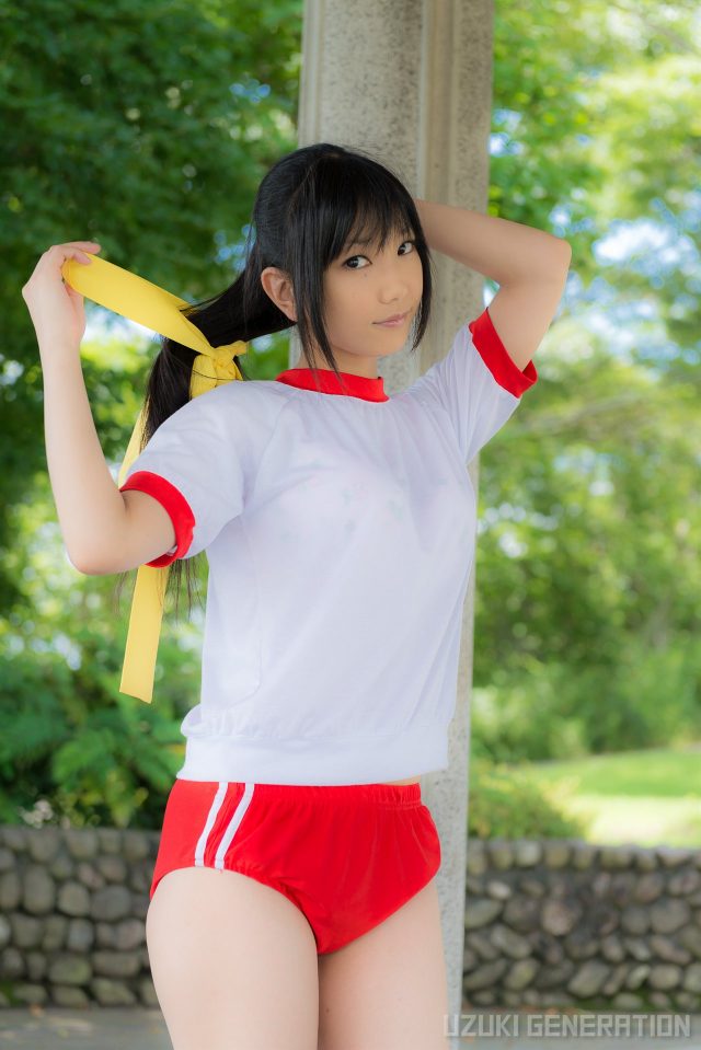 lenfried ブルマの食い込みやパイパンのマンコがエロい 『アイドルマスター』 島村卯月のコスプレ画像