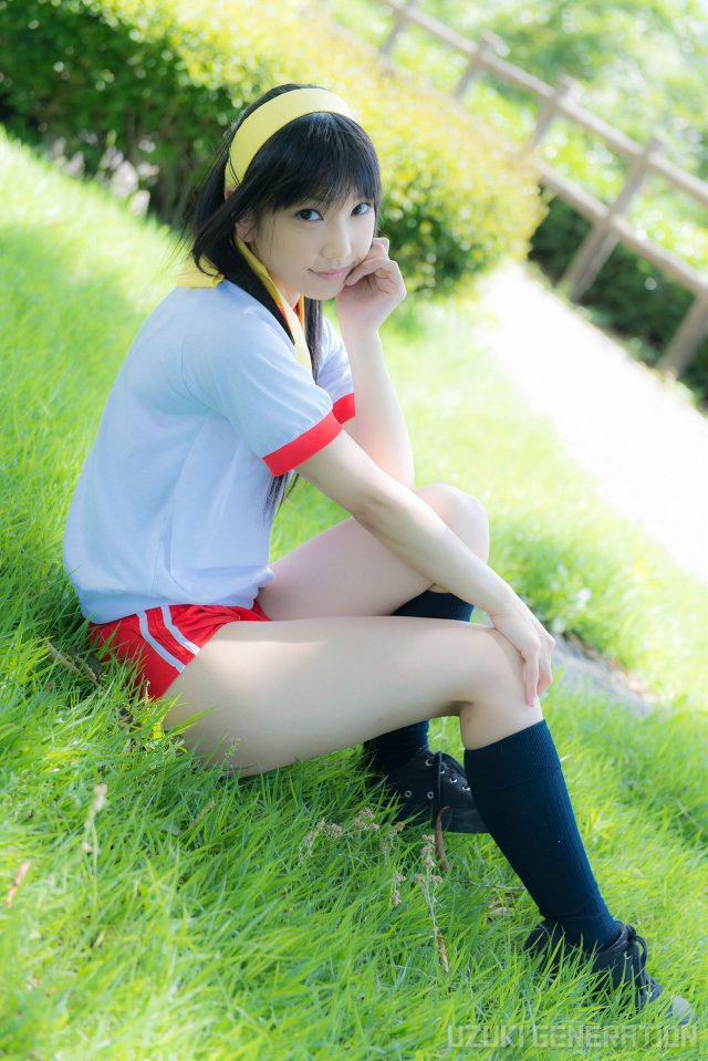 lenfried ブルマの食い込みやパイパンのマンコがエロい 『アイドルマスター』 島村卯月のコスプレ画像