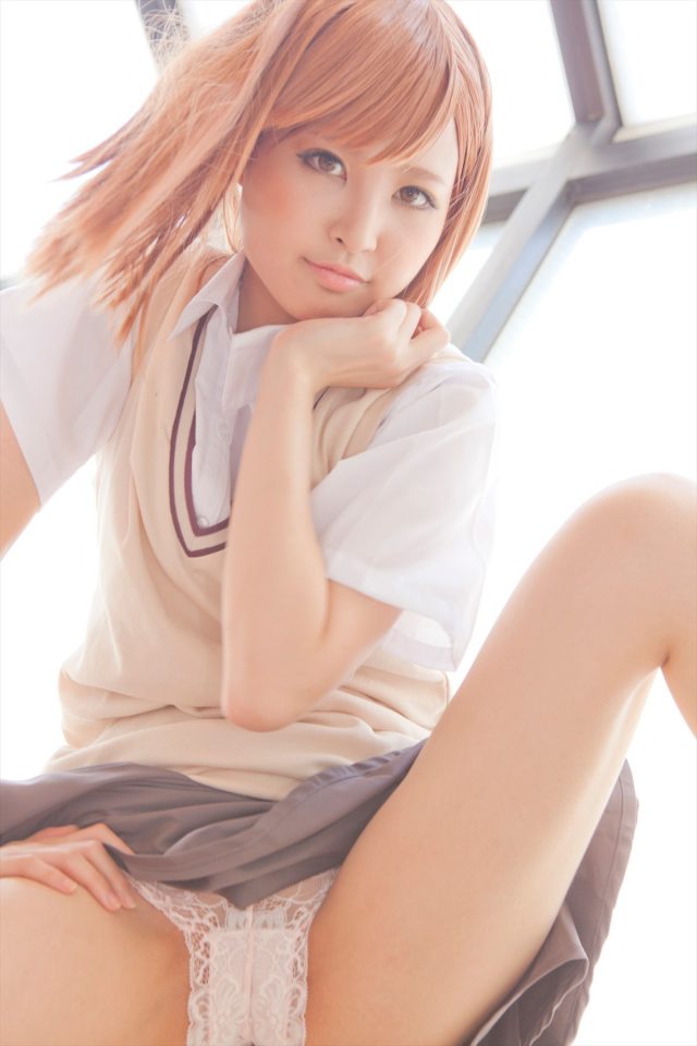 コスプレイヤー なーさん 透けたパンツがエロい 『とある科学の超電磁砲』 御坂美琴の制服コスプレ画像