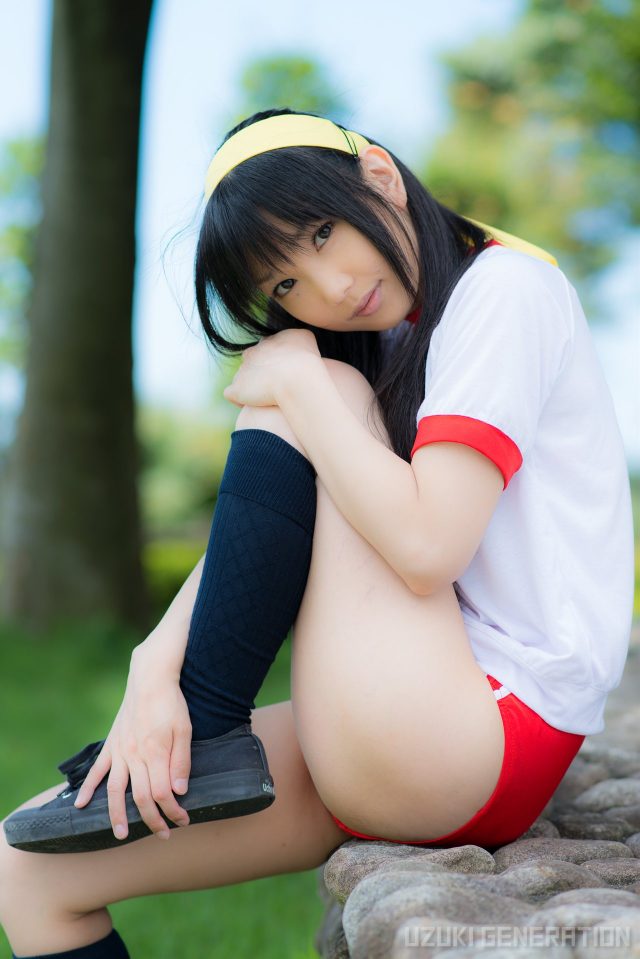 lenfried ブルマの食い込みやパイパンのマンコがエロい 『アイドルマスター』 島村卯月のコスプレ画像