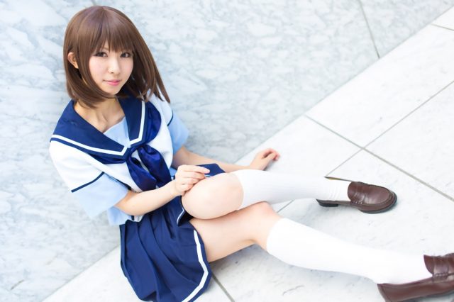 コスプレイヤー 璃波 ミニスカに白ハイソックスがエロい 『ラブプラス』 姉ヶ崎寧々のコスプレ画像