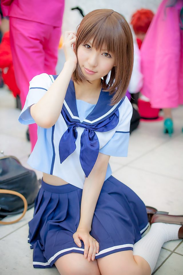 コスプレイヤー 璃波 ミニスカに白ハイソックスがエロい 『ラブプラス』 姉ヶ崎寧々のコスプレ画像