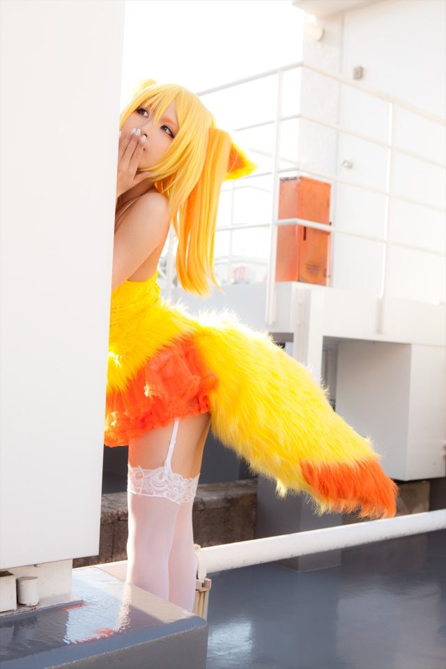 コスプレイヤー なーさん 突き出した尻の食い込みがエロい 『ポケットモンスター』 フォッコの擬人化コスプレ画像