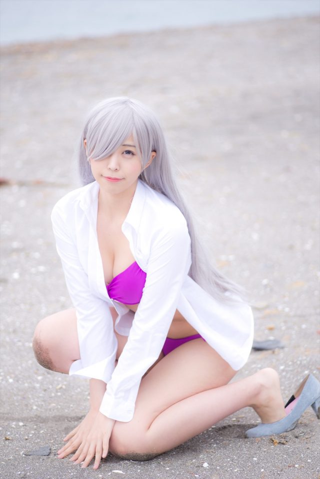 コスプレイヤーつぐ 水着の食い込みがエロい 『七つの大罪』 エリザベスのコスプレ画像
