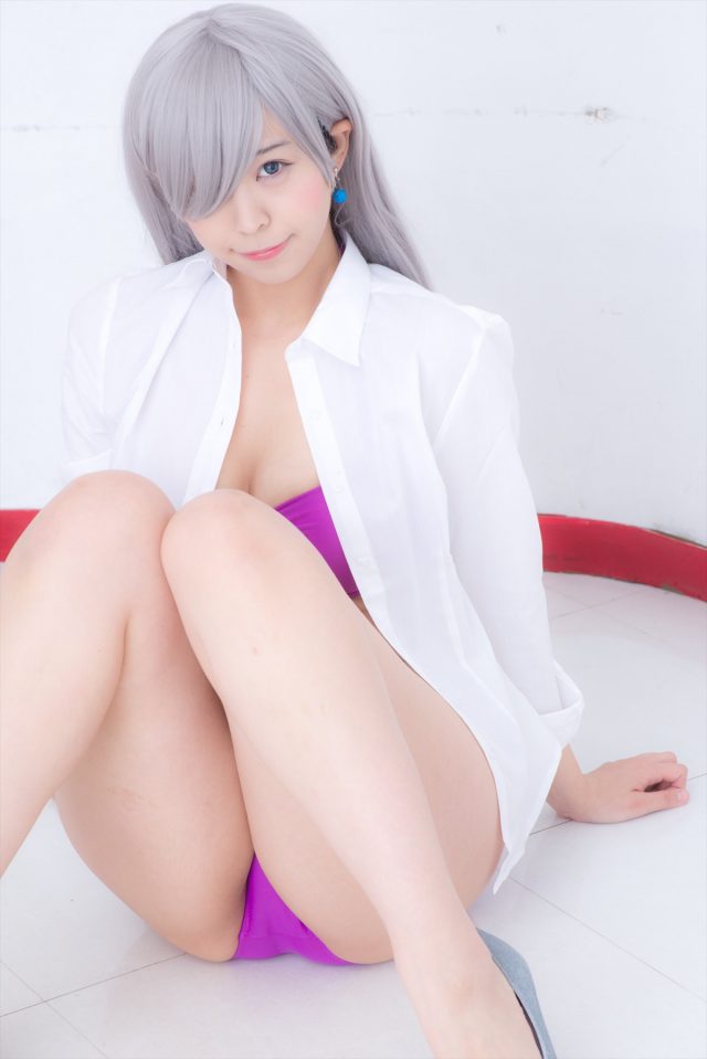 コスプレイヤーつぐ 水着の食い込みがエロい 『七つの大罪』 エリザベスのコスプレ画像