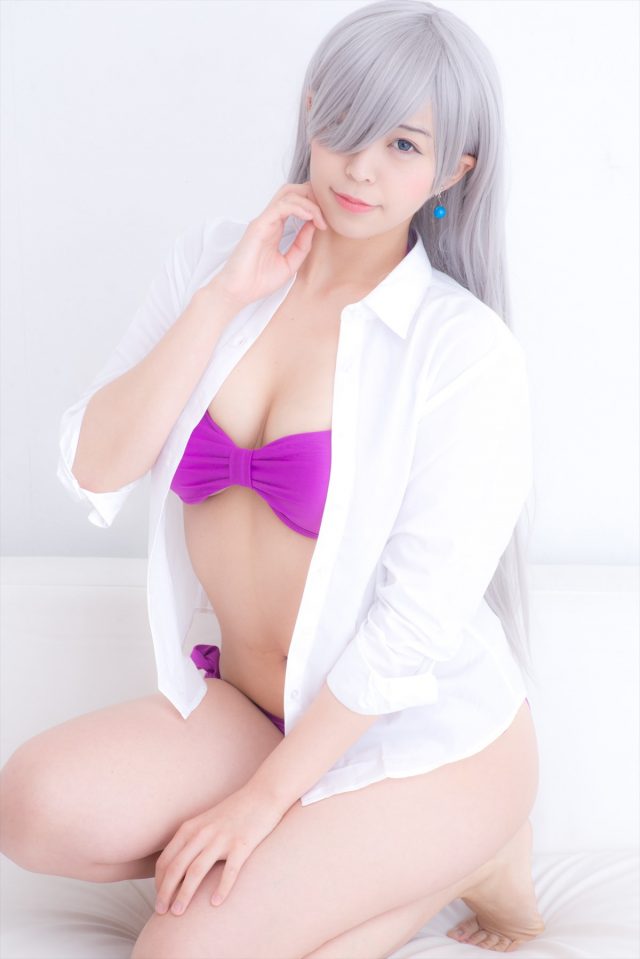 コスプレイヤーつぐ 水着の食い込みがエロい 『七つの大罪』 エリザベスのコスプレ画像