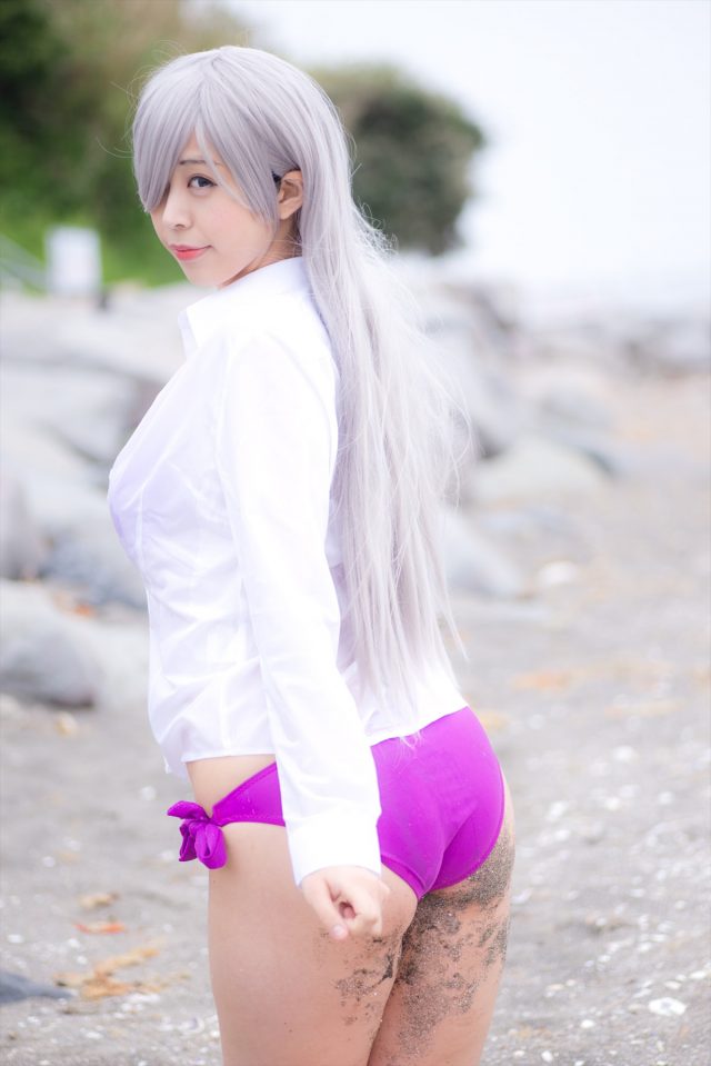 コスプレイヤーつぐ 水着の食い込みがエロい 『七つの大罪』 エリザベスのコスプレ画像