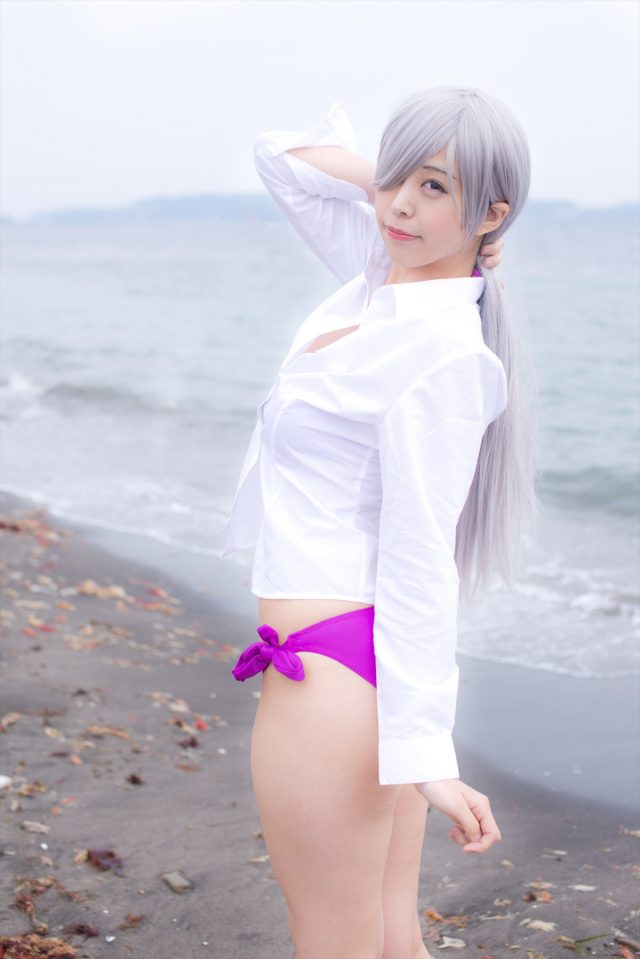 コスプレイヤーつぐ 水着の食い込みがエロい 『七つの大罪』 エリザベスのコスプレ画像