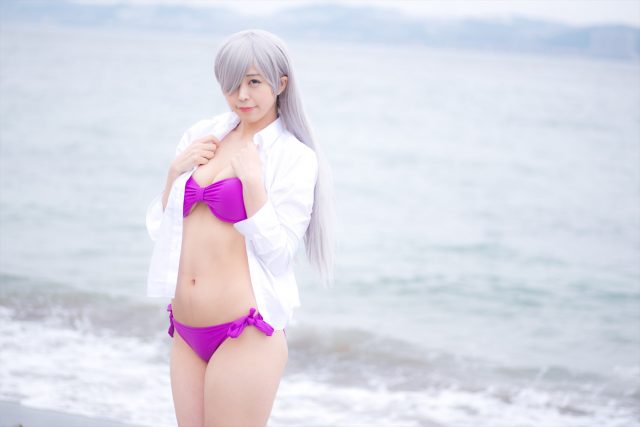 コスプレイヤーつぐ 水着の食い込みがエロい 『七つの大罪』 エリザベスのコスプレ画像