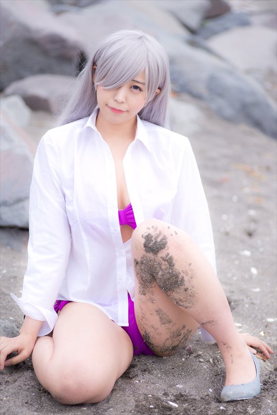 コスプレイヤーつぐ 水着の食い込みがエロい 『七つの大罪』 エリザベスのコスプレ画像