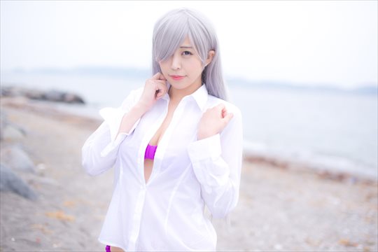 コスプレイヤー つぐ 七つの大罪 エリザベス 水着コスプレ画像