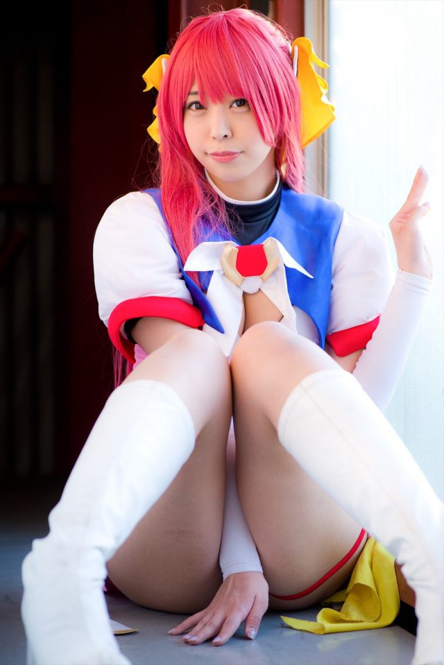 コスプレイヤーつぐ パンツが食い込んだ尻がエロい 『超昂天使エスカレイヤー』 コスプレ画像