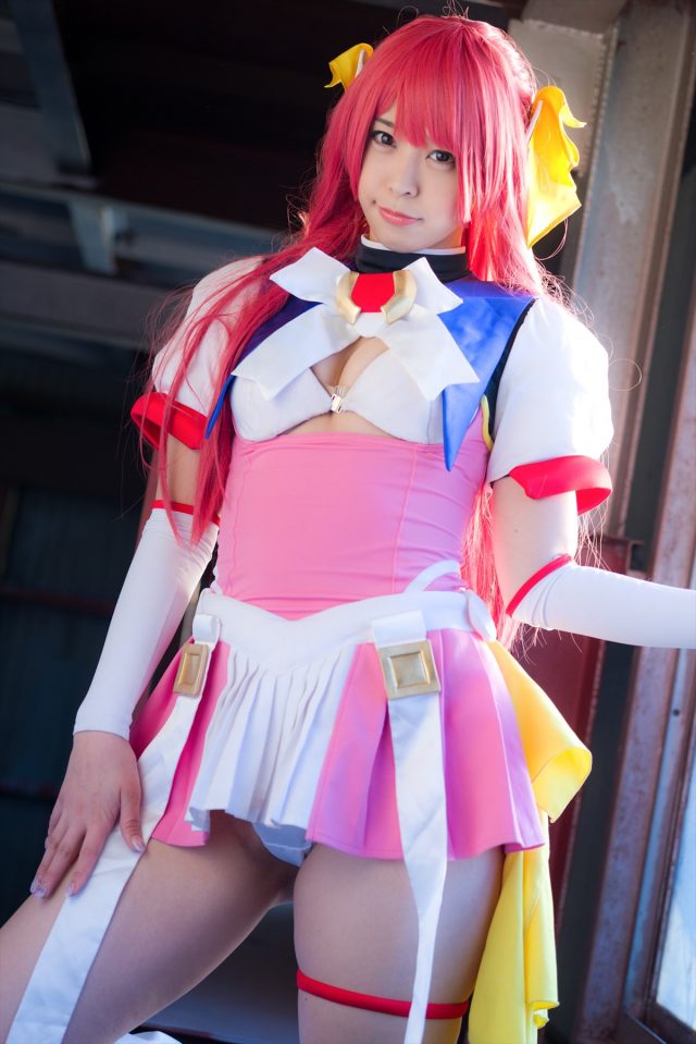 コスプレイヤーつぐ パンツが食い込んだ尻がエロい 『超昂天使エスカレイヤー』 コスプレ画像
