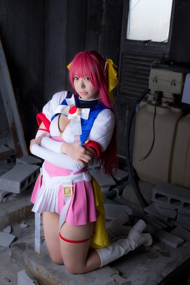 コスプレイヤーつぐ パンツが食い込んだ尻がエロい 『超昂天使エスカレイヤー』 コスプレ画像