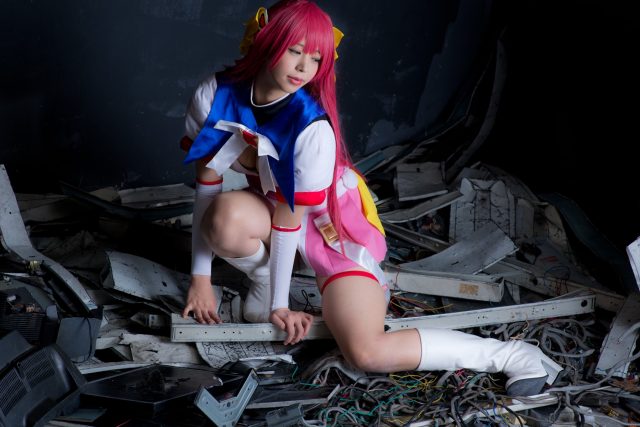 コスプレイヤーつぐ パンツが食い込んだ尻がエロい 『超昂天使エスカレイヤー』 コスプレ画像
