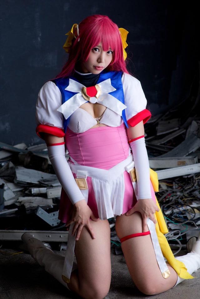 コスプレイヤーつぐ パンツが食い込んだ尻がエロい 『超昂天使エスカレイヤー』 コスプレ画像