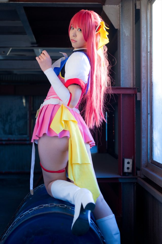 コスプレイヤーつぐ パンツが食い込んだ尻がエロい 『超昂天使エスカレイヤー』 コスプレ画像