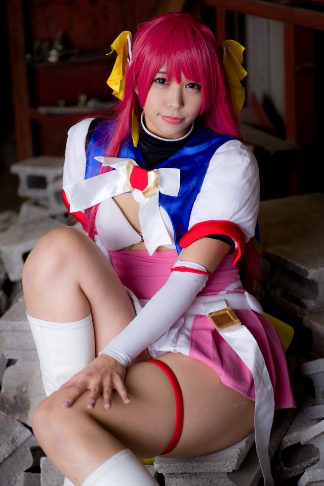 コスプレイヤーつぐ パンツが食い込んだ尻がエロい 『超昂天使エスカレイヤー』 コスプレ画像