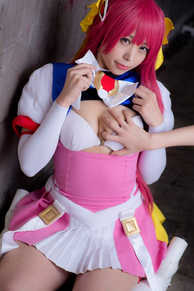 コスプレイヤーつぐ パンツが食い込んだ尻がエロい 『超昂天使エスカレイヤー』 コスプレ画像