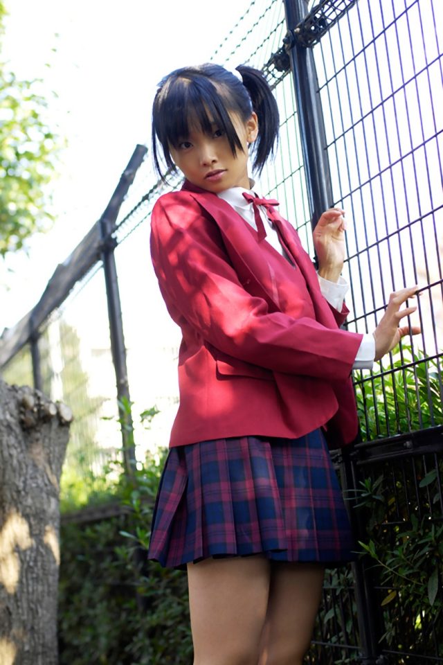 コスプレイヤー松永亜矢香(まつながあやか) 『魔法先生ネギま』 桜咲刹那の制服コスプレ画像