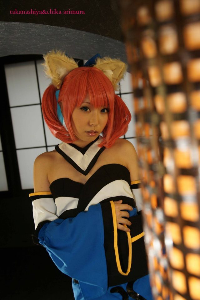 有村千佳 パンチラがエロい『Fate/EXTRA』キャスターのコスプレ画像
