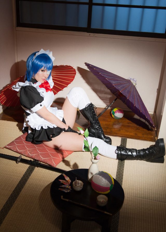 コスプレイヤー キバしい パンチラがエロい！ 『一騎当千』 呂蒙子明のメイドコスプレ画像