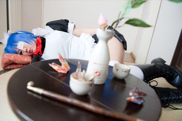 コスプレイヤー キバしい パンチラがエロい！ 『一騎当千』 呂蒙子明のメイドコスプレ画像
