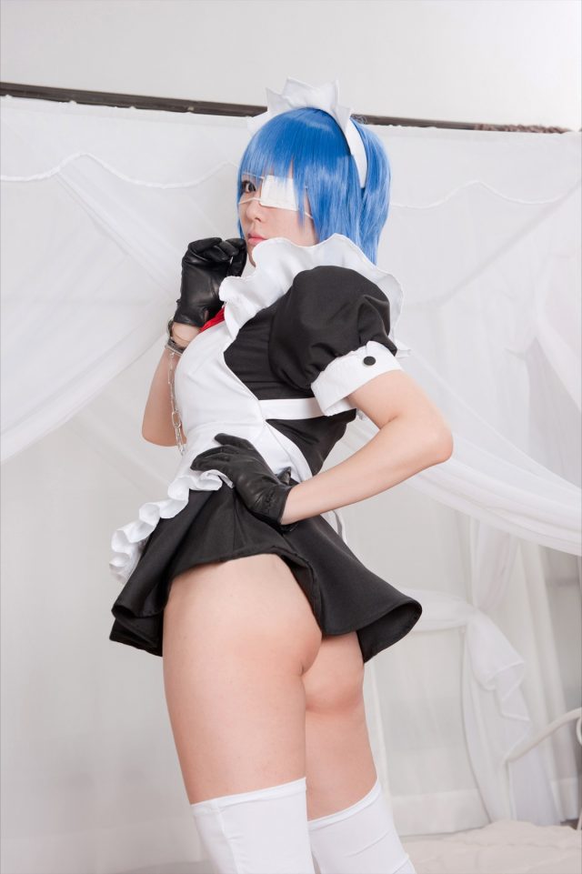コスプレイヤー キバしい パンチラがエロい！ 『一騎当千』 呂蒙子明のメイドコスプレ画像