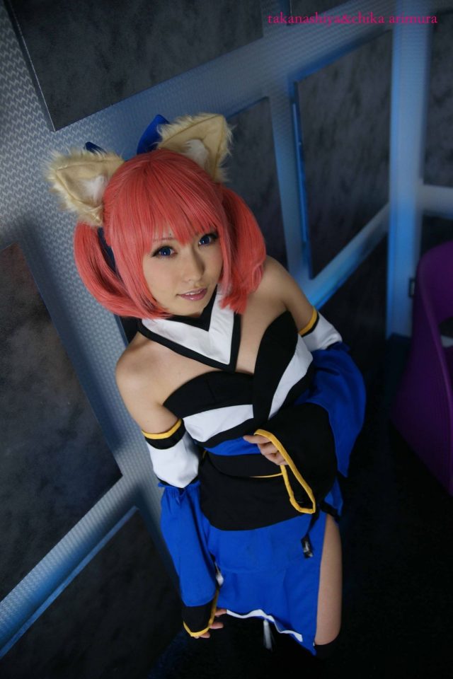 有村千佳 パンチラがエロい『Fate/EXTRA』キャスターのコスプレ画像