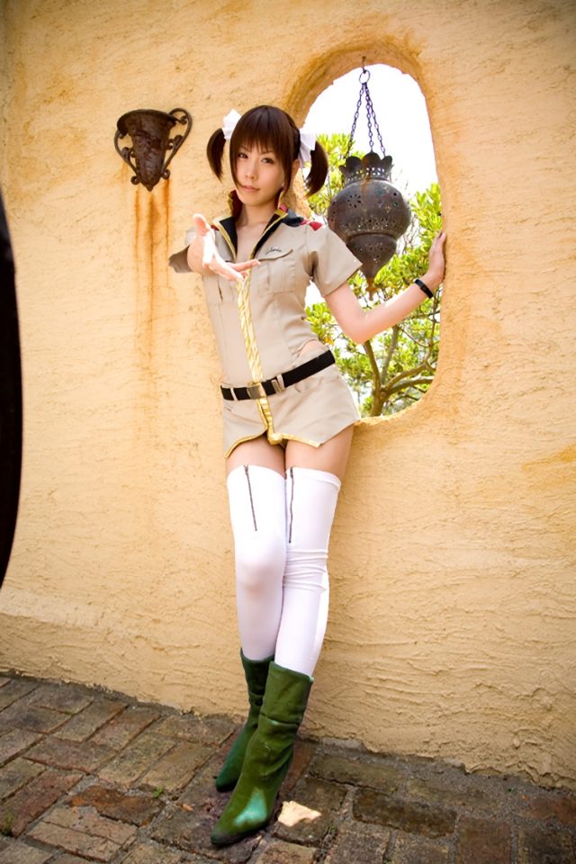 コスプレイヤー 橘みなみ 尻に食い込んだレオタード衣装がエロい 『機動戦士ガンダム0079カードビルダー』 レイコ・ホリンジャーのコスプレ画像