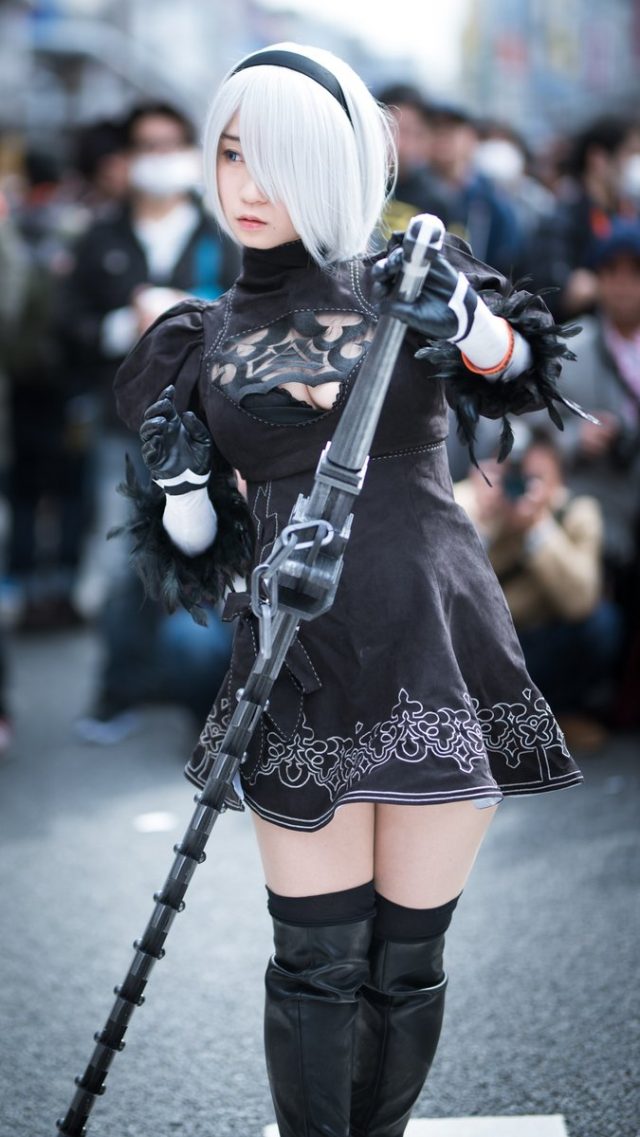 伊織もえ 第14回日本橋ストリートフェスタ2018 『NieR:Automata』 2Bのコスプレ画像