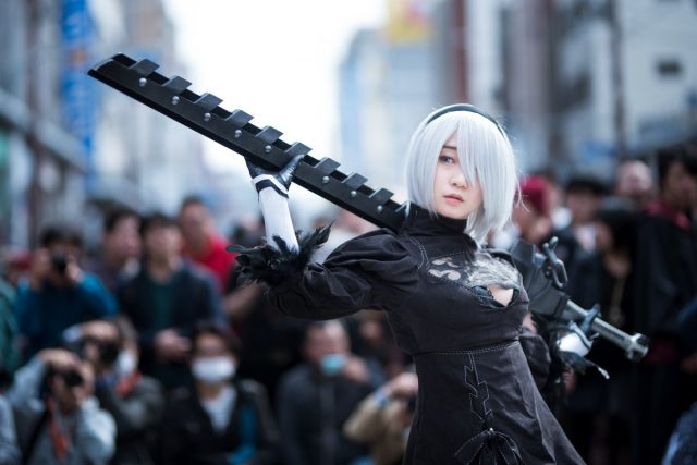 伊織もえ 第14回日本橋ストリートフェスタ2018 『NieR:Automata』 2Bのコスプレ画像