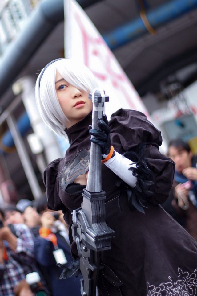 伊織もえ 第14回日本橋ストリートフェスタ2018 『NieR:Automata』 2Bのコスプレ画像