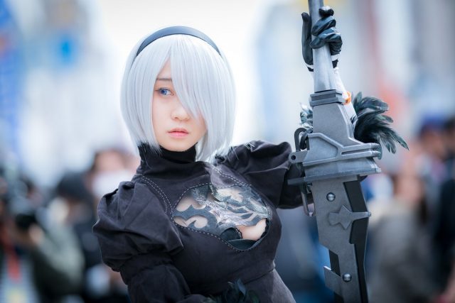 伊織もえ 第14回日本橋ストリートフェスタ2018 『NieR:Automata』 2Bのコスプレ画像