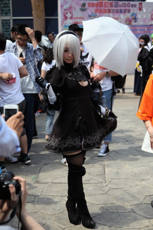 伊織もえ 第14回日本橋ストリートフェスタ2018 『NieR:Automata』 2Bのコスプレ画像