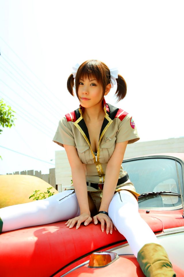 コスプレイヤー 橘みなみ 尻に食い込んだレオタード衣装がエロい 『機動戦士ガンダム0079カードビルダー』 レイコ・ホリンジャーのコスプレ画像