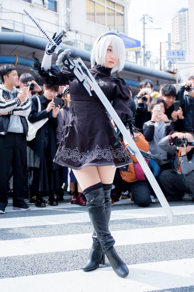 伊織もえ 第14回日本橋ストリートフェスタ2018 『NieR:Automata』 2Bのコスプレ画像