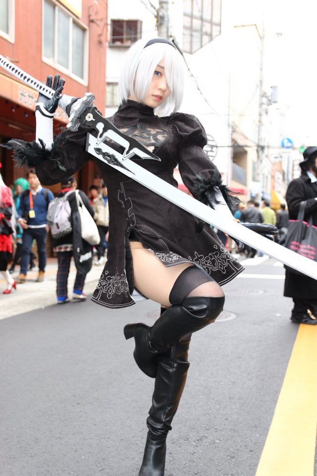 伊織もえ 第14回日本橋ストリートフェスタ2018 『NieR:Automata』 2Bのコスプレ画像