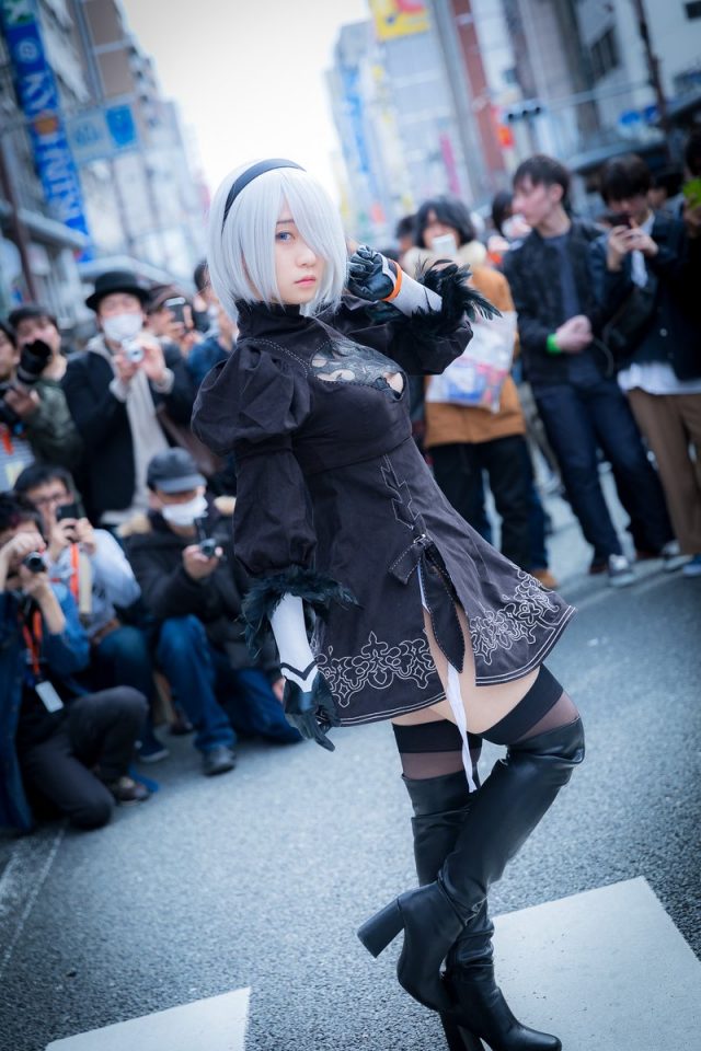 伊織もえ 第14回日本橋ストリートフェスタ2018 『NieR:Automata』 2Bのコスプレ画像