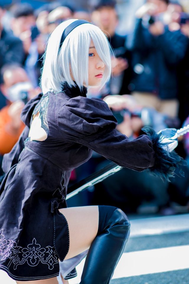 伊織もえ 第14回日本橋ストリートフェスタ2018 『NieR:Automata』 2Bのコスプレ画像