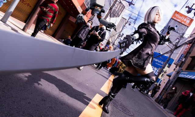 伊織もえ 第14回日本橋ストリートフェスタ2018 『NieR:Automata』 2Bのコスプレ画像